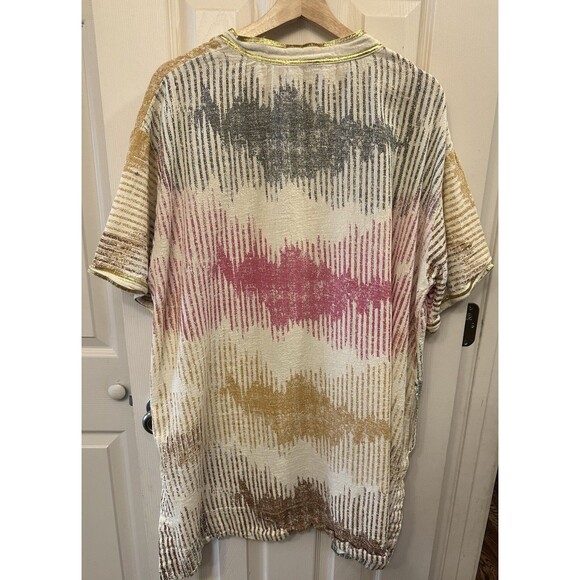 Soft Surroundings Gold Trim Boho Open Front Kimono Duster 100% Cotton One Size - Picture 7 of 9